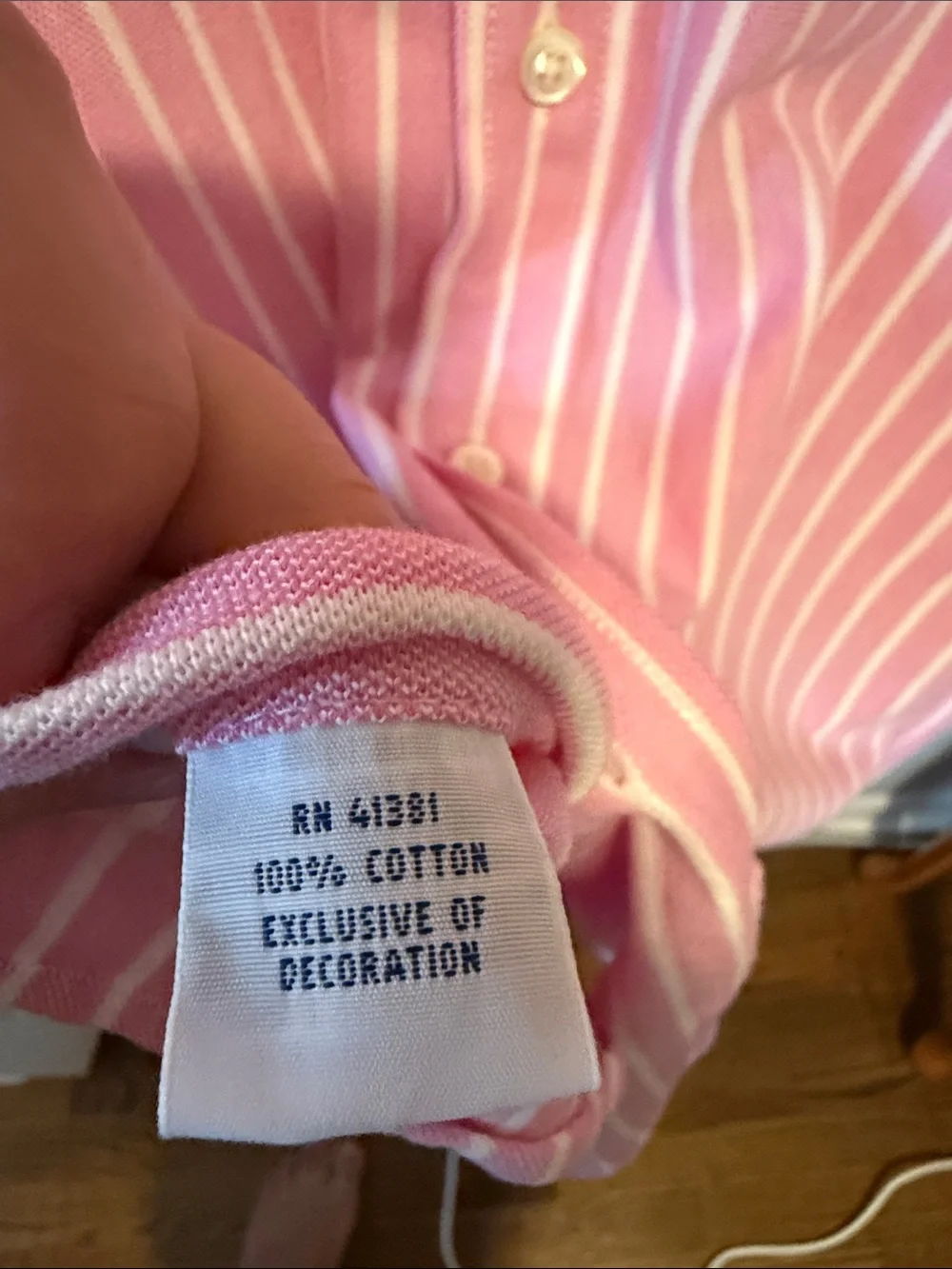 Ralph Lauren Pink and White Knit Oxford Polo - XXL